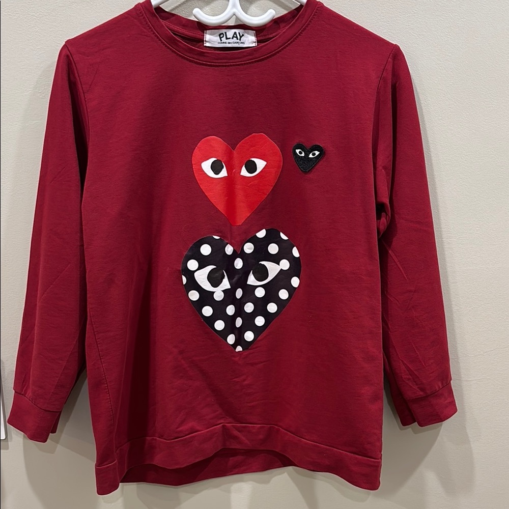 Comme des Garcons PLAY Hearts Graphic Top